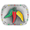Three Chili Peppers Oversized Belt Buckle